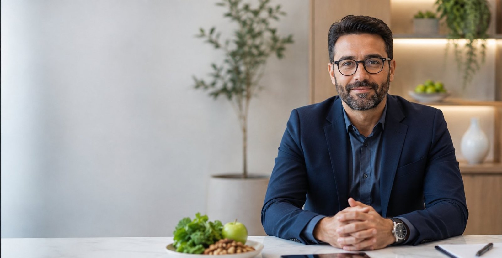 Dr. Ricardo Bellizio, m&eacute;dico nutr&oacute;logo, em seu consult&oacute;rio